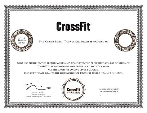 crossfit training certification.